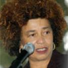 photo: woman at microphone