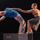 Diavolo dance troupe, two dancers on cubes.