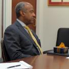 Gary May during his meeting with Sen. Dianne Feinstein.