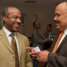 Chancellor Gary S. May and Martin Luther King III, chatting.