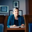 Photo: Janet Napolitano, at her desk.