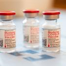 3 vials of Moderna COVID-19 vaccine
