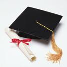 Photo: mortarboard and scroll