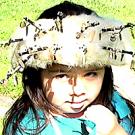 Photo: Little girl in Indian head garb