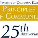 Graphic: "25th Anniversary" for the UC Davis Principles of Community