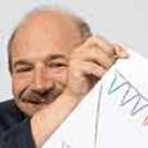 Photo: Brian P. Schmidt, physics, 2011, and his drawing (cropped)