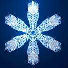 Graphic:six-sided snowflake