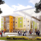 Rendering of a residence hall