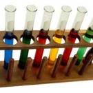 Photo: multicolored test tubes