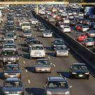 rush-hour traffic on a freeway