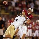 UC Davis football player tackles quarterback.