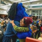 UC Davis Gunrock Hugging Student