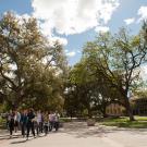 Prospective students tour UC Davis.