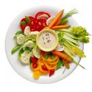 Photo: Plate of vegetables with dip