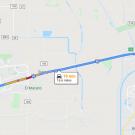 Google map: Interstate 80 between Kidwell Road (west of Davis) and West El Camino Avenue (Sacramento)_