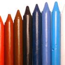 a row of colorful crayons