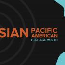 Asian Pacific Islander Month poster with sihouette