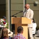 Michael Bradford speaks at Memorial Day Ceremony.