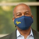 Chancellor Gary S. May wears a mask at UC Davis