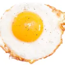 a fried egg sunny side up