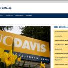 Screenshot of UC Davis General Catalog website
