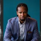 Ibram X. Kendi portrait, in combo with book cover