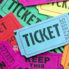 array of multicolored raffle tickets