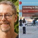 Robert McKee Irwin, UC Davis faculty, headshot; and book cover, "Listening to Sicarios"