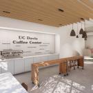 Rendering of coffee center building interior