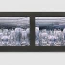 Photos of blown glass with black frame