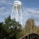 The UC Davis Water tower over the Arboretum