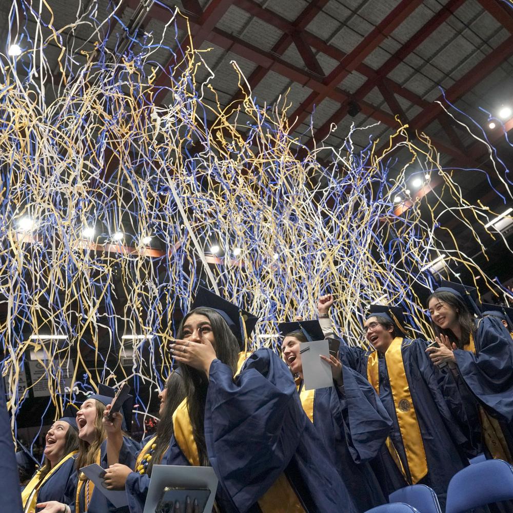 Confetti at commencement