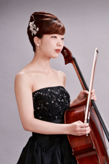 Cellist Joy Yanai with her cello.