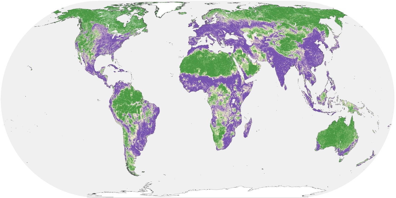 global human influence map