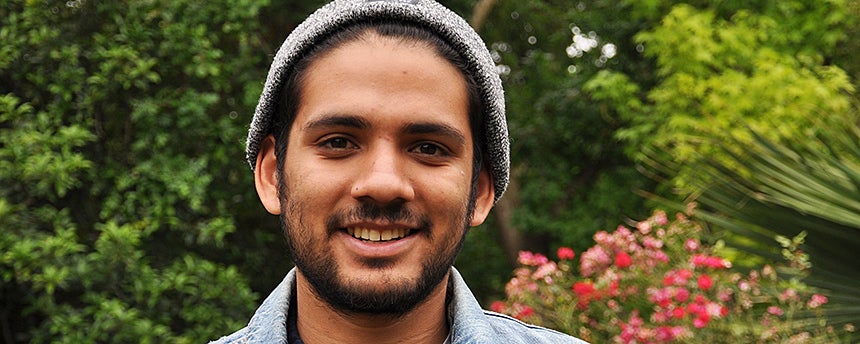 Omar de la Cruz portrait in the UC Davis Arboretum